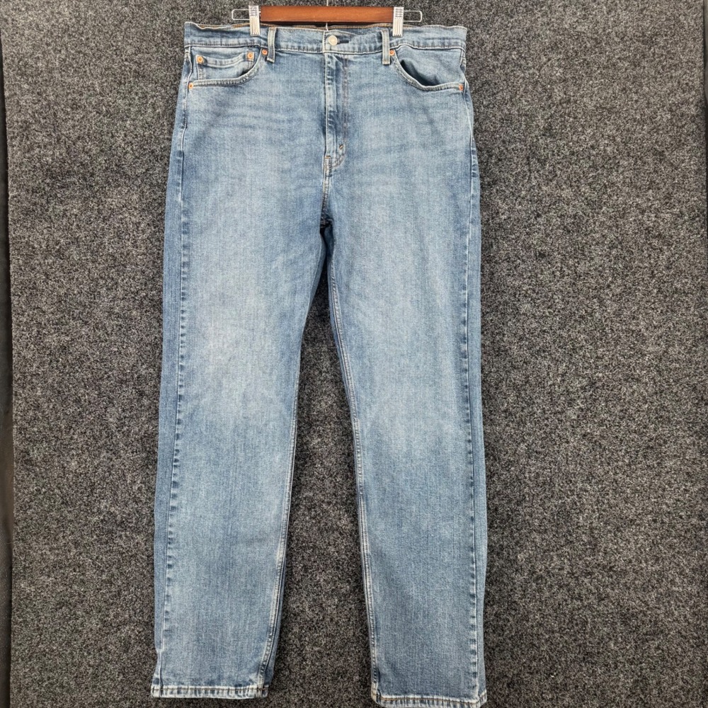 Levis 505 Regular Fit Jeans Mens 40x34 Blue Denim Straight Leg Stretch Pants